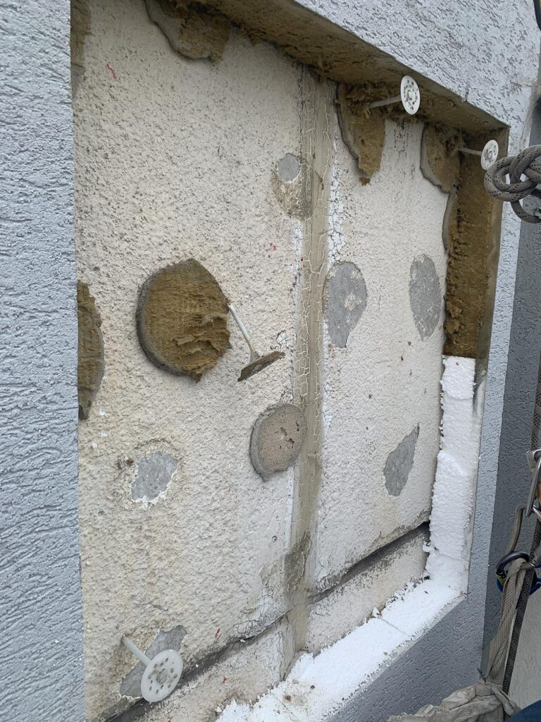 sondáž do fasádeneho zateplenia